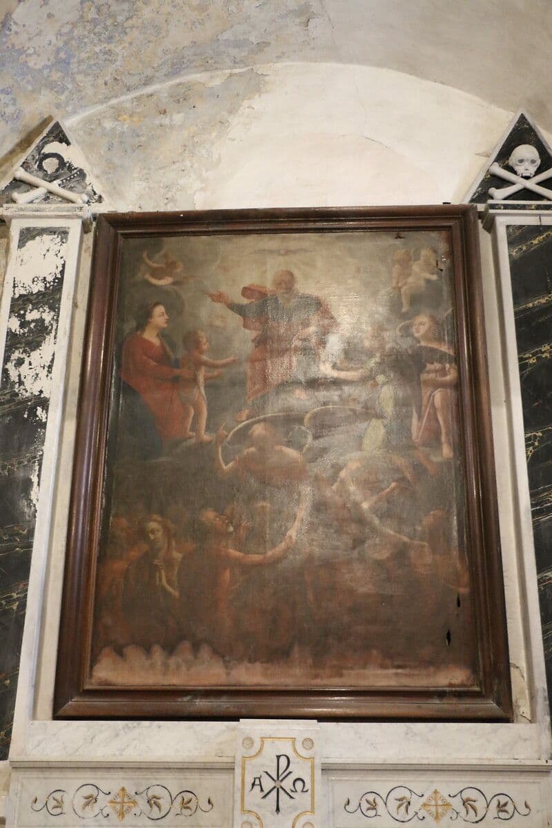 Tableau Les âmes du Purgatoire à Coursegoules