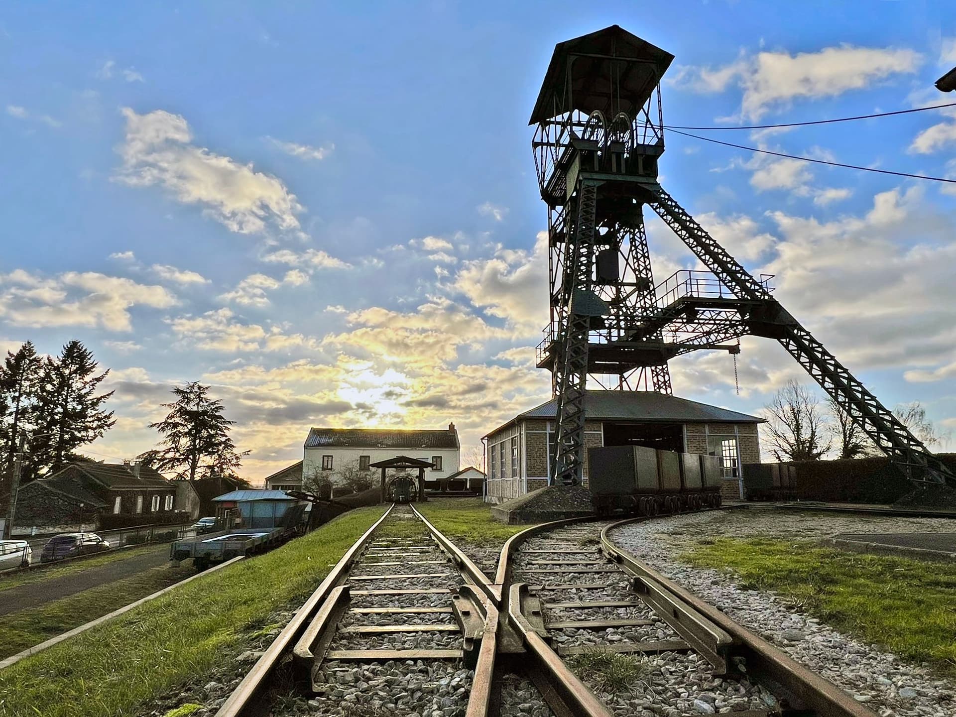 Chevalement du musée de la Mine à Blanzy