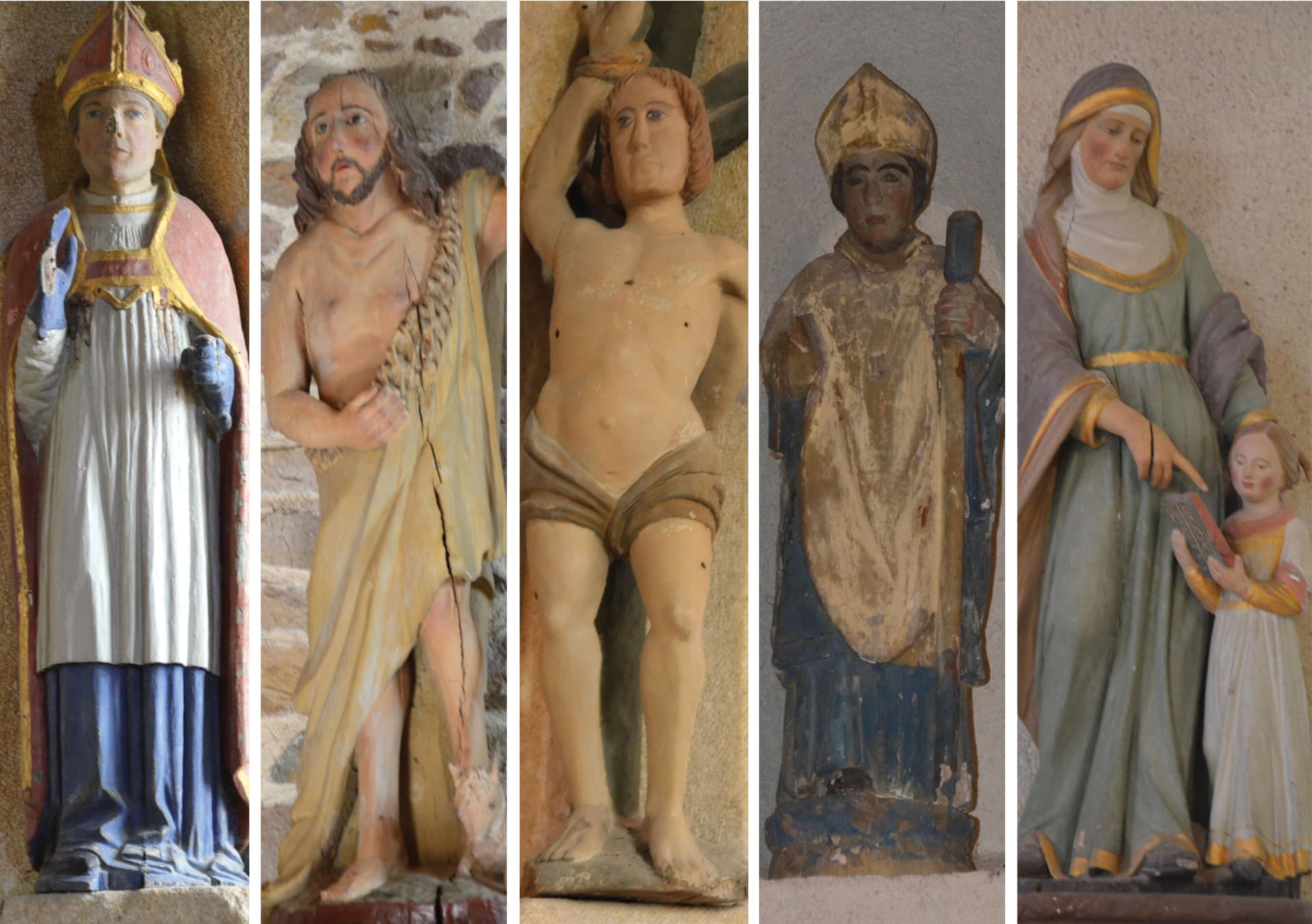 Statues en bois de l'église de Plurien