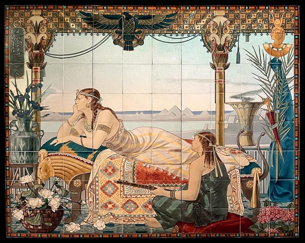 Panneau en céramique Cléopâtre à Sarreguemines