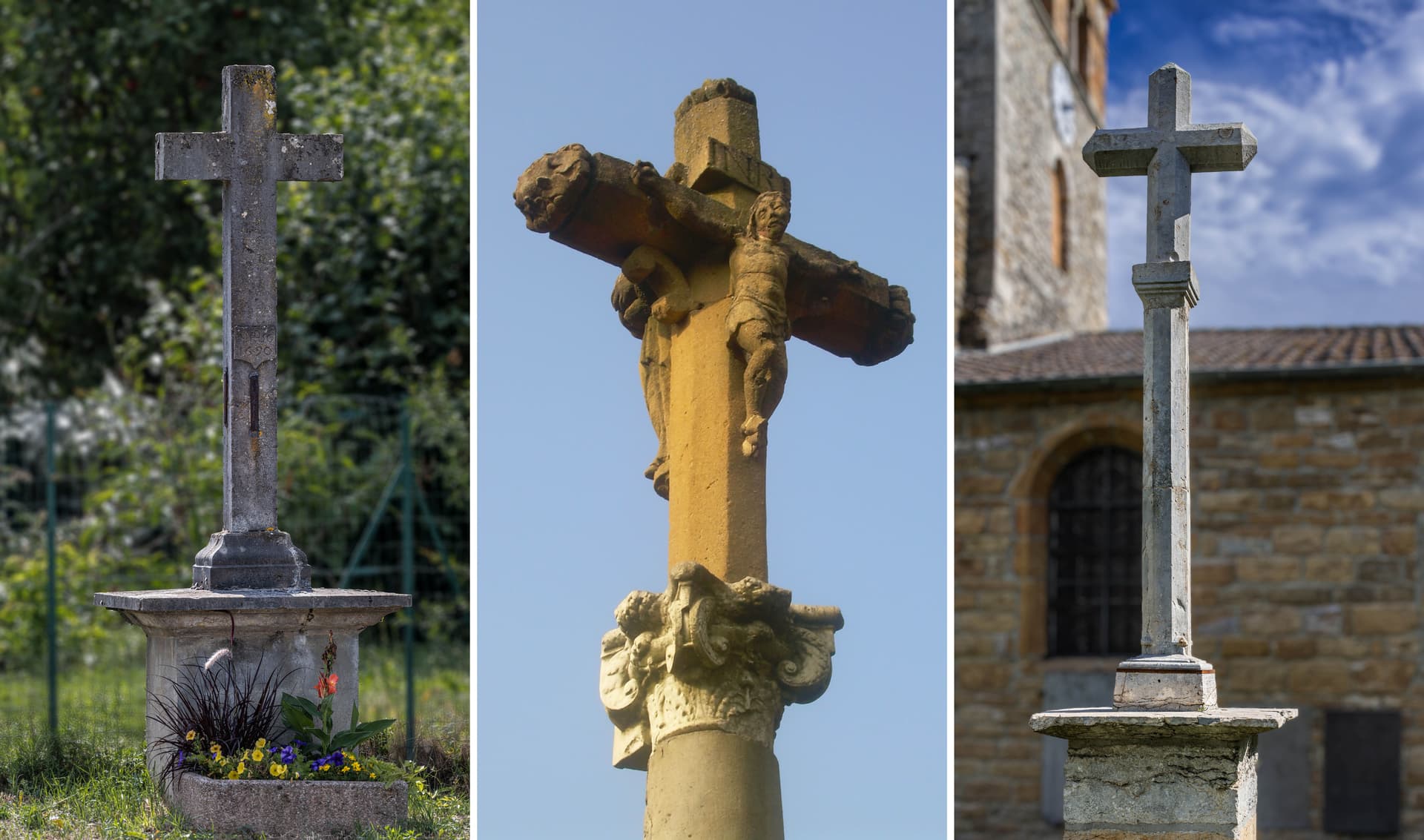 Sept croix de chemin à Cailloux-sur-Fontaines