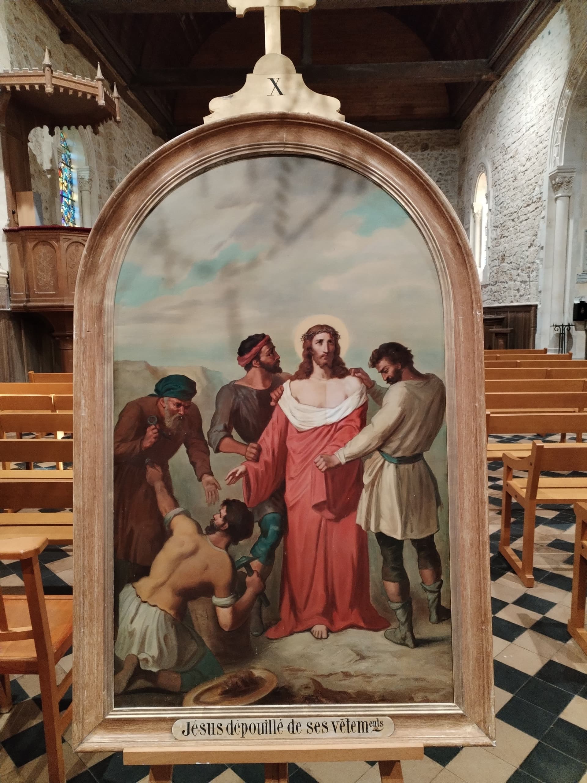 Chemin de croix dans l'église de Quetteville