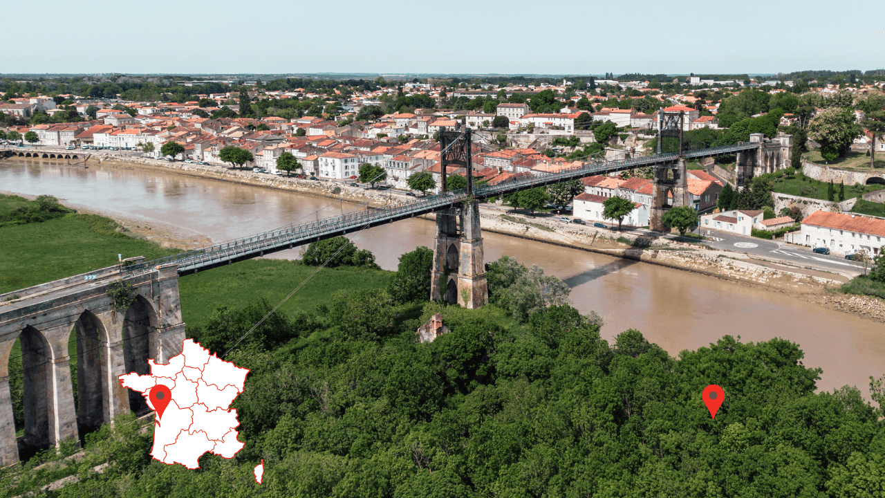 Restauration du pont suspendu de Tonnay-Charente