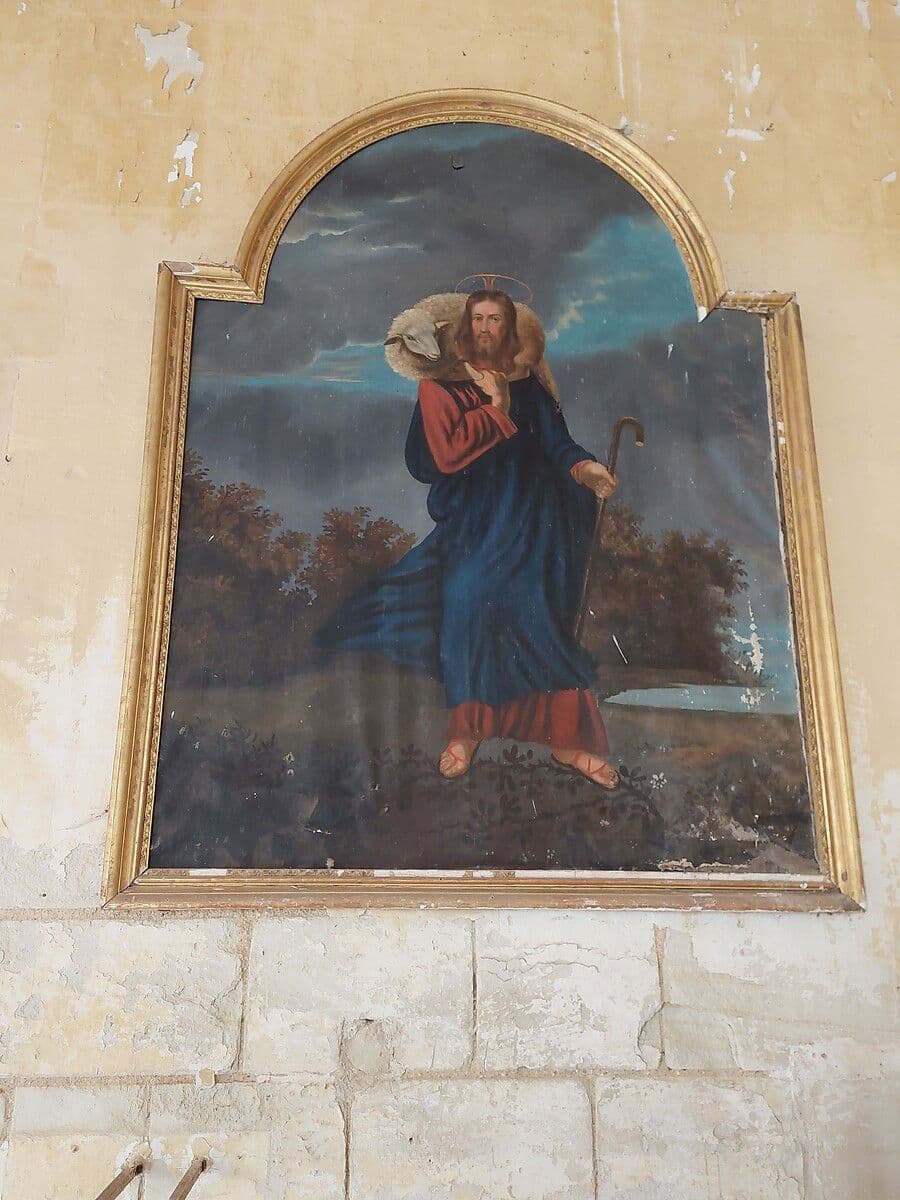 Tableau "Le Bon Pasteur" de l'église de Neuil