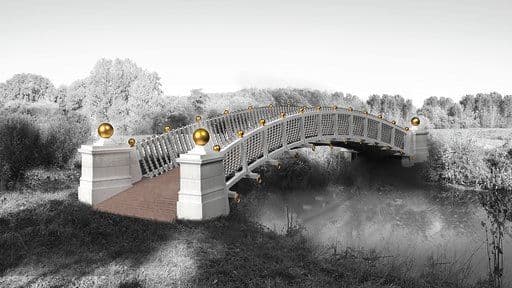 Le pont aux boules d’or du domaine de Méréville