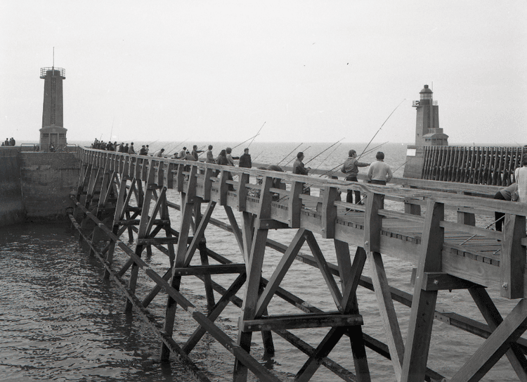 Les estacades du port de Fécamp